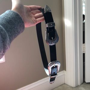 Double Buckle Western Belt